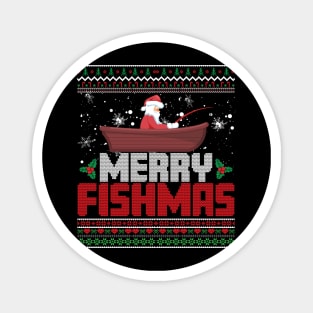 Merry Fishmas Funny Christmas Xmas Magnet